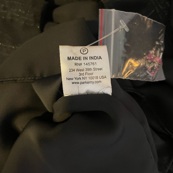 Parker Silk Beaded Mini Dress NWT S Black Gatsby Art Deco Cocktail Party Formal - Picture 9 of 10